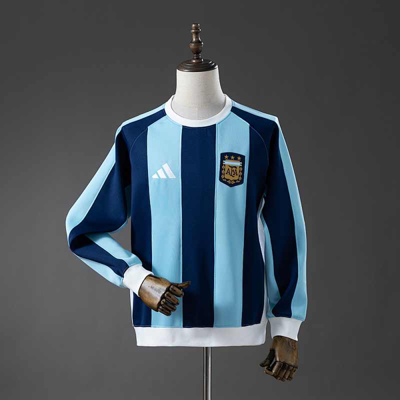 Argentina 25/26 Long-sleeved Sweatshirt - Dark Blue & Light Blue