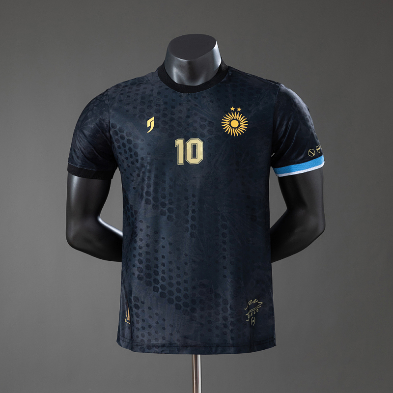 Argentina Maradona #10 Special Edition-Black Player Version Jersey