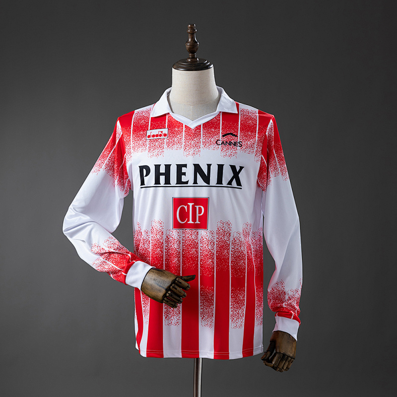 AS Cannes 91/92 Home Long-Sleeve Retro Jersey