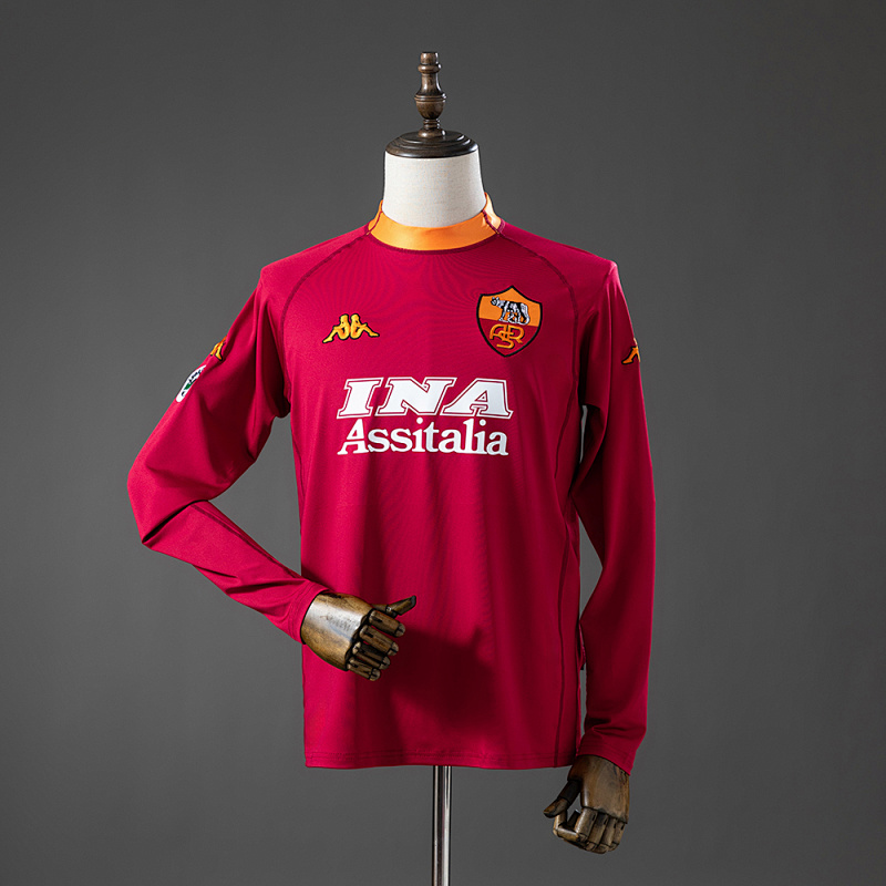 AS Roma 00/01 Home Long Sleeve Retro Jersey