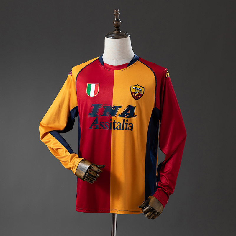 AS Roma 01/02 Champion Edition Long Sleeve Retro Jersey