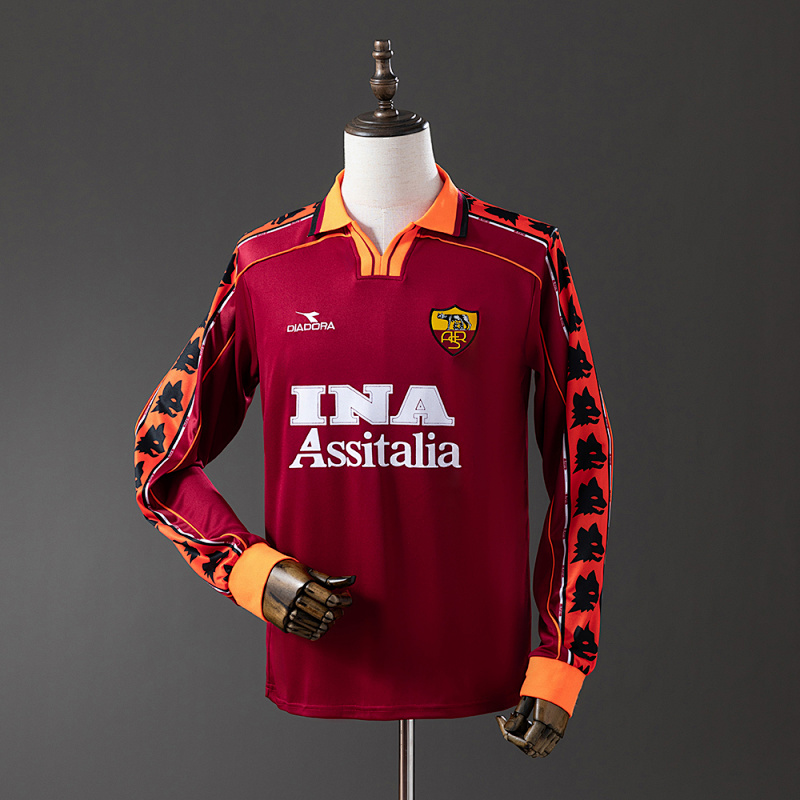 AS Roma 98/99 Home Long Sleeve Retro Jersey