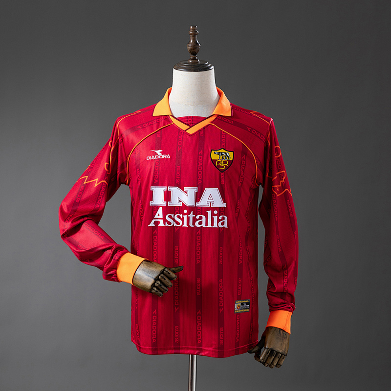 AS Roma 99/00 Home Long-Sleeve Retro Jersey