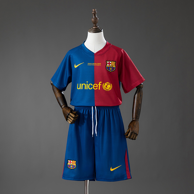 Barcelona 08/09 Home Retro Kids Kit Jersey