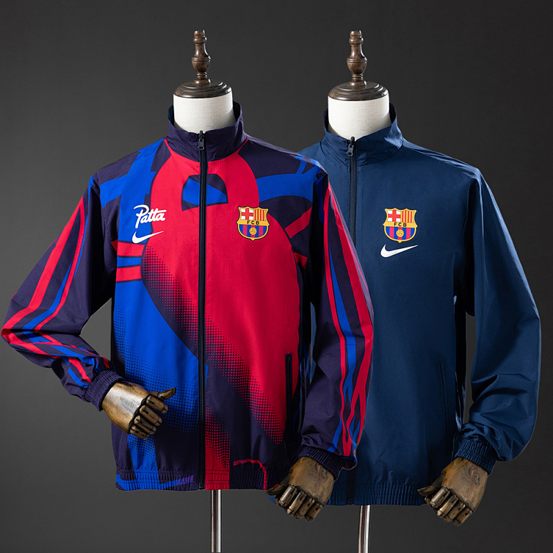 Barcelona Reversible Jacket Windbreaker - Red & Navy
