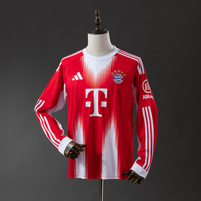 Bayern Munich 25/26 Home Long Sleeve Jersey