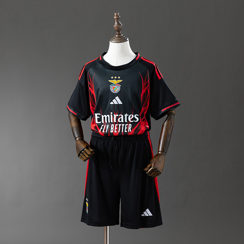 Benfica 25/26 Kids Kit Black Training Jersey :
