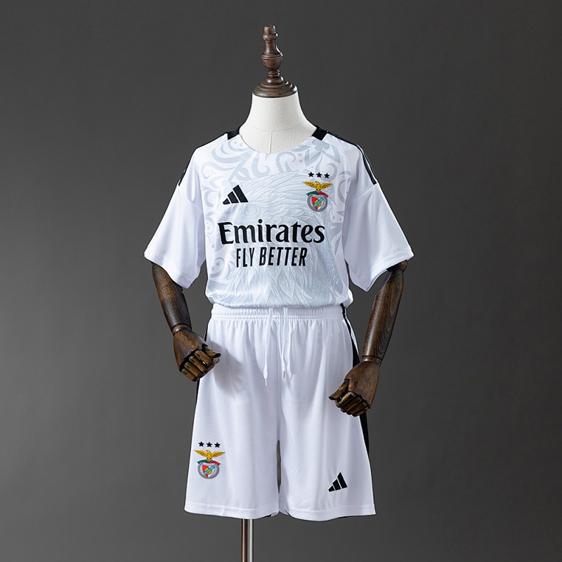 Benfica 25/26 Kids Kit White Training Jersey :