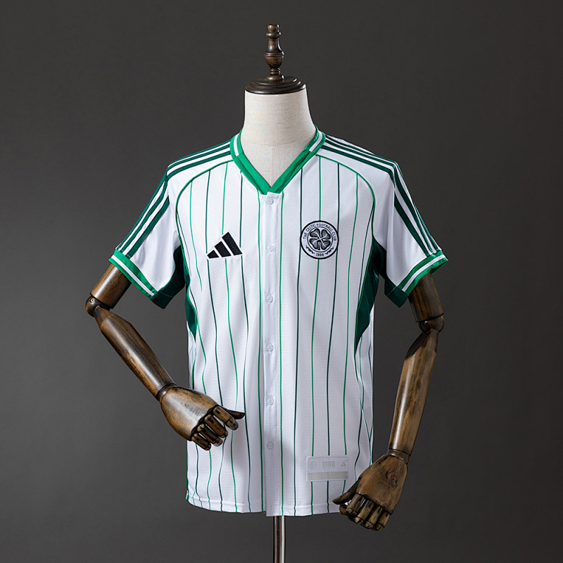 Celtic 25/26 US Pack Full-Button Baseball Jersey White