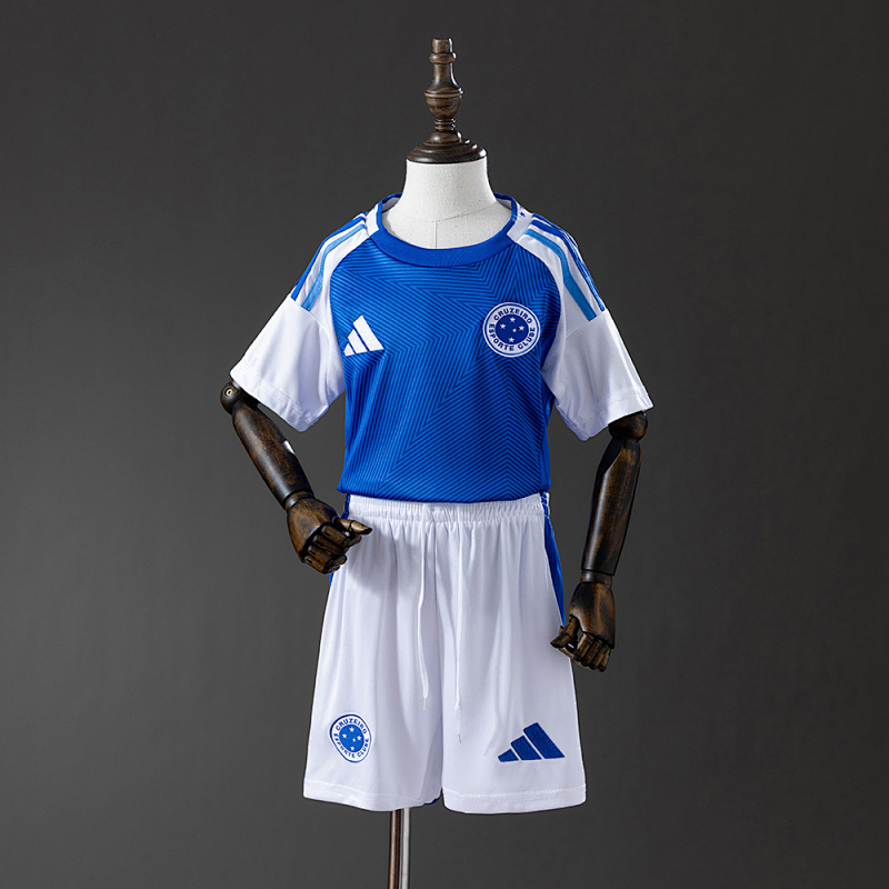 Cruzeiro 25/26 Home kids kit Jersey