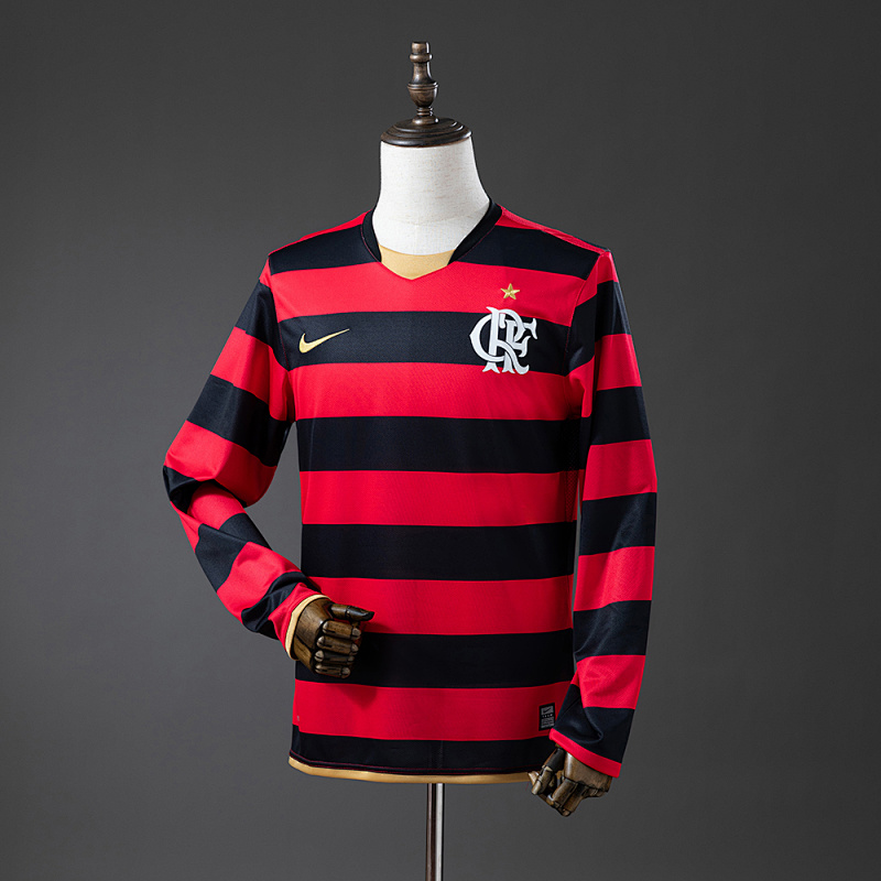 Flamengo 08/09 Home Long Sleeve Retro Jersey