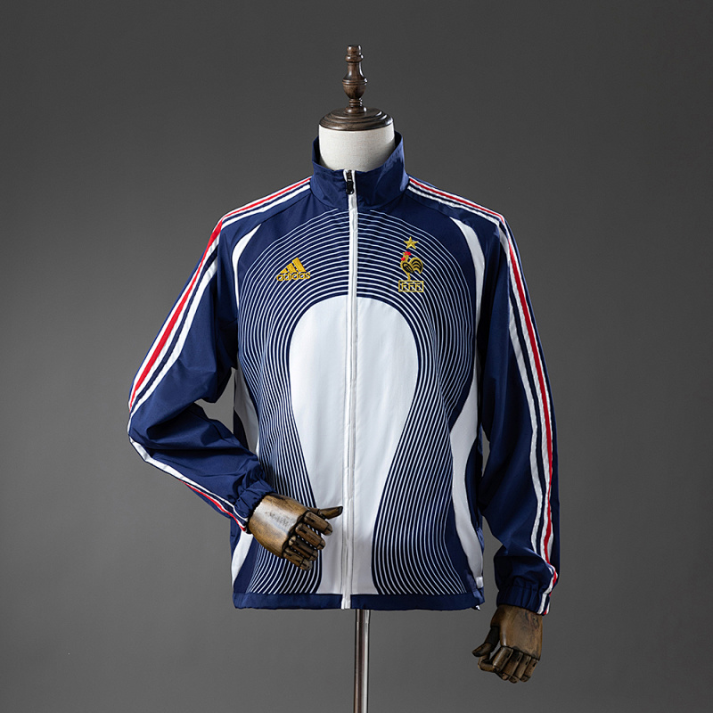 France 05/06 Retro Windbreaker - White & Blue