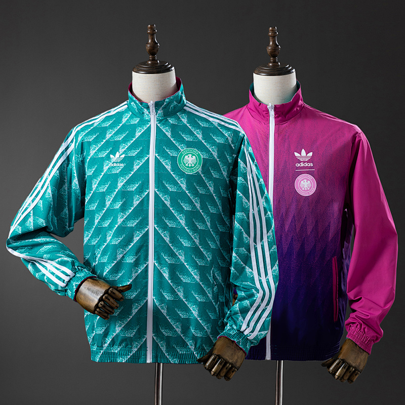 German Reversible Jacket Windbreaker - Green & Purple