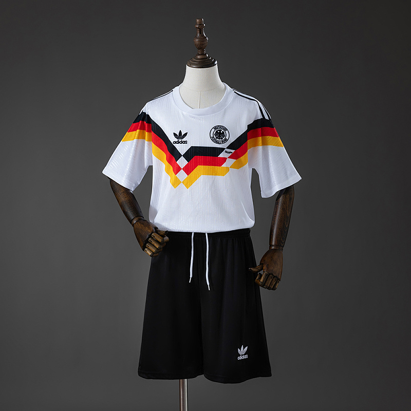 Germany 1990 Home Retro Kids Kit Jersey