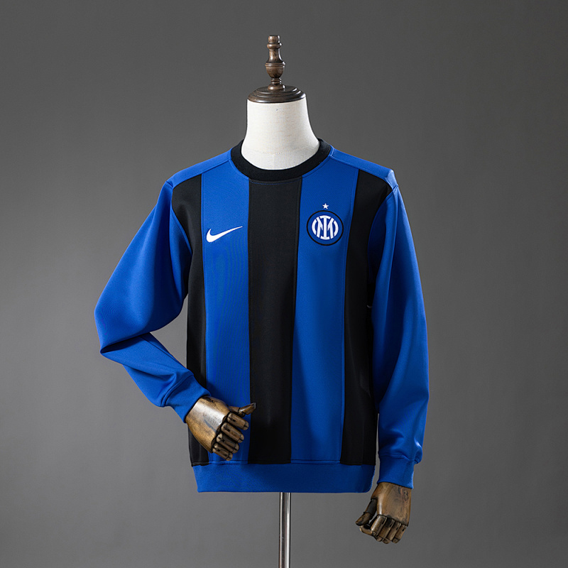 Inter Milan 25/26 Long-sleeved Sweatshirt - Dark Blue & Black