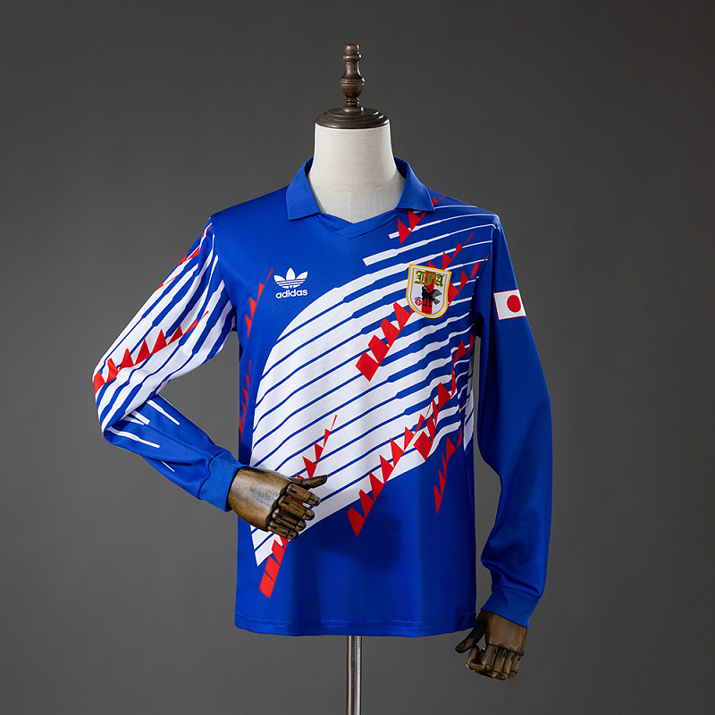 Japan 1993 Home Retro Long Sleeved Jersey