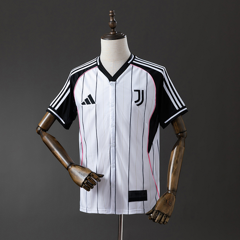 Juventus 25/26 US Pack Full-Button Baseball Jersey White