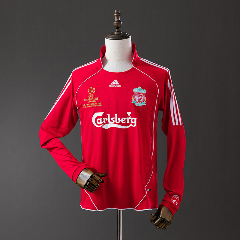Liverpool FC 06/07 Home Champions League Edition Long Sleeve Retro Jersey