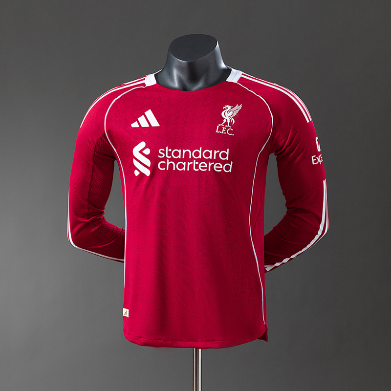 Liverpool FC 25/26 Player Version Home Long Sleeve Jersey