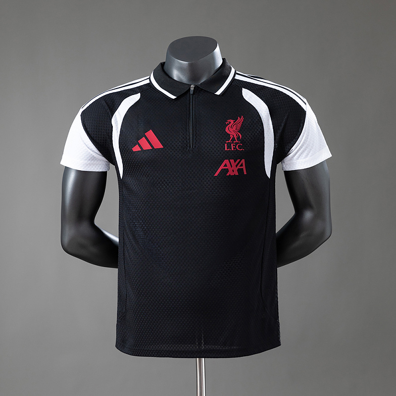 Liverpool FC 26/27 Player Version Training Polo Black Jersey