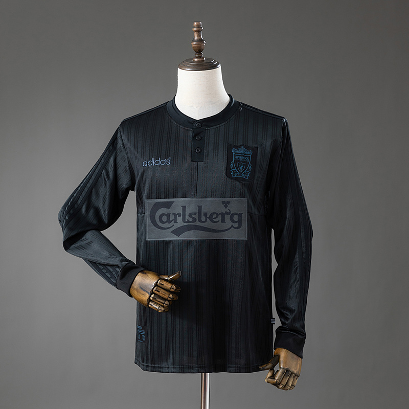 Liverpool FC 95/96 Retro Long Sleeve Black Jersey
