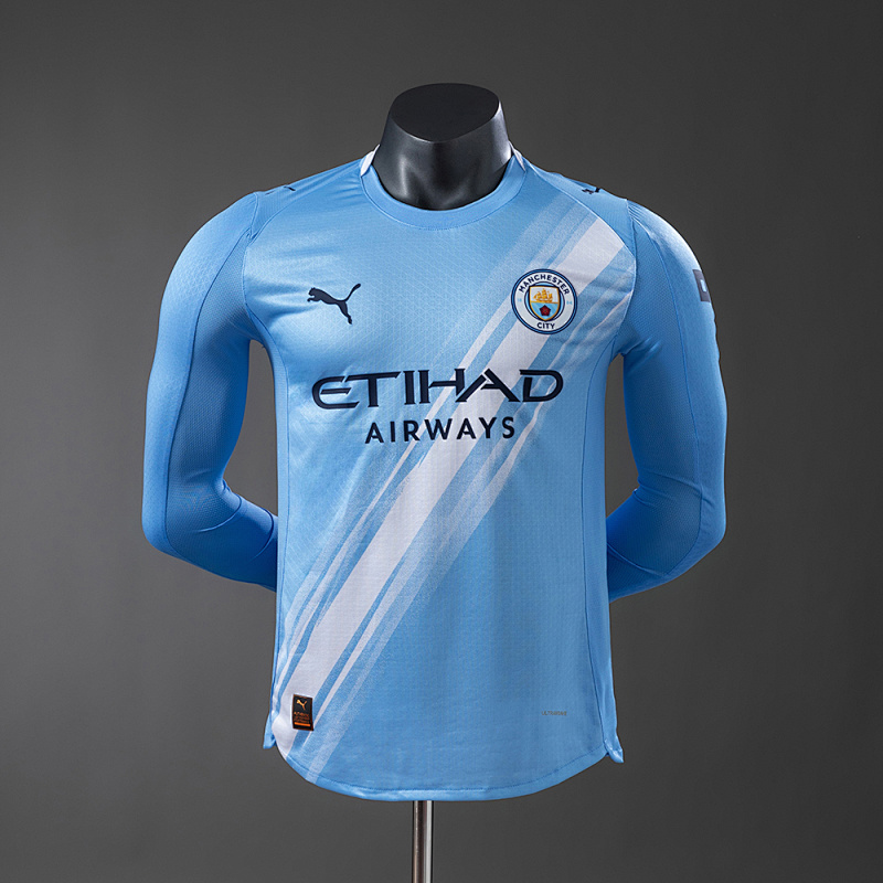 Manchester City 25/26 Home Long-Sleeve Player Version Jerseys
