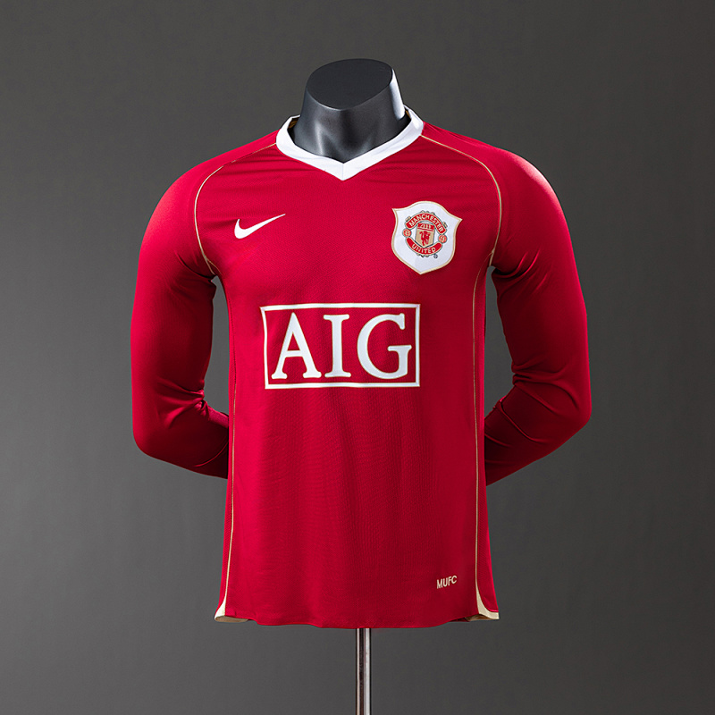 Manchester United 06/07 Home Long Sleeve Player Version Retro Jersey