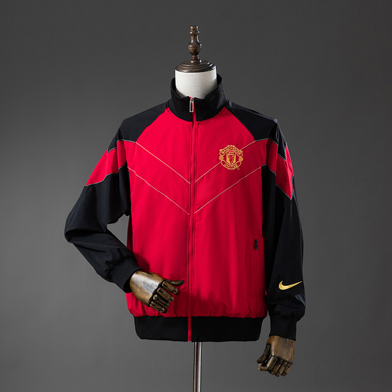 Manchester United 06/07 Windbreaker - Black & Red