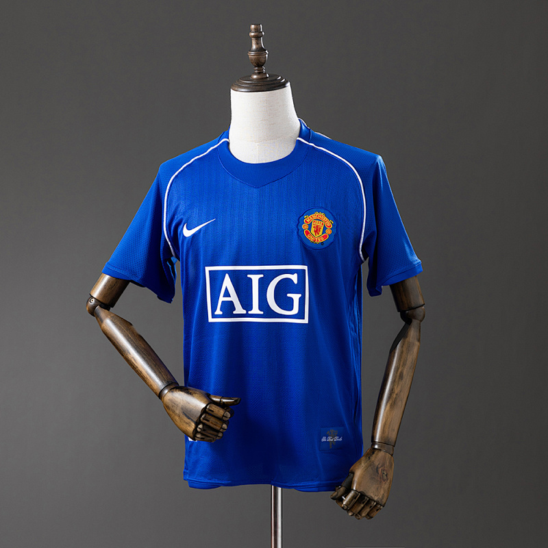 Manchester United 07/08 Goalkeeper Blue Retro Jersey