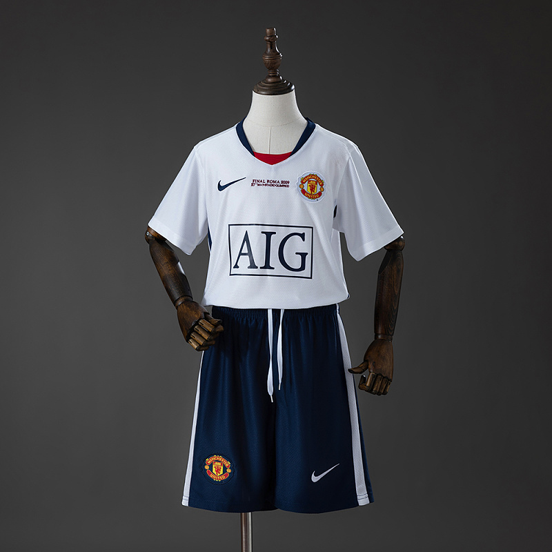 Manchester United 08/09 Away (UEFA Champions League) Retro Kids Kit Jersey