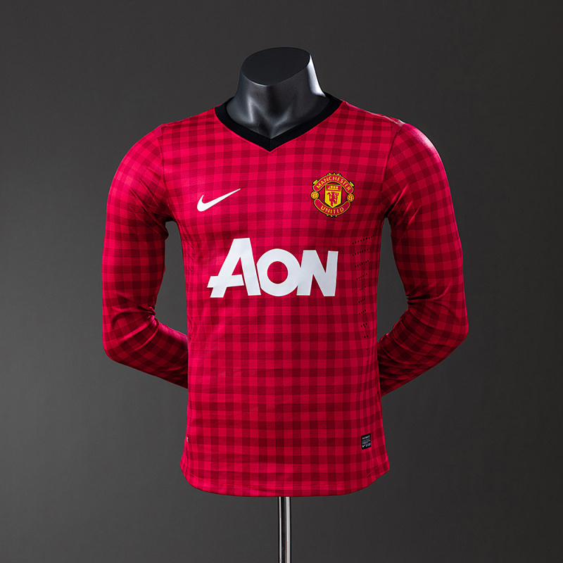 Manchester United 12/13 Home Long Sleeve Player Version Retro Jersey