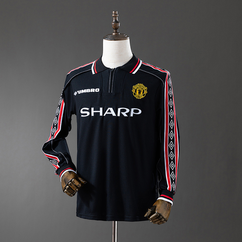Manchester United 1998/99 Black Long Sleeve Retro Jersey