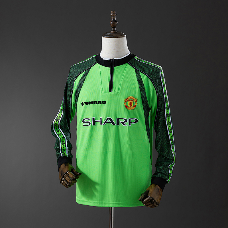 Manchester United 1998/99 Goalkeeper - Green Long Sleeve Retro Jersey