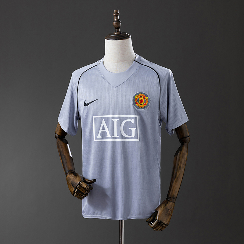 Manchester United 2007 Goalkeeper Grey Retro Jersey