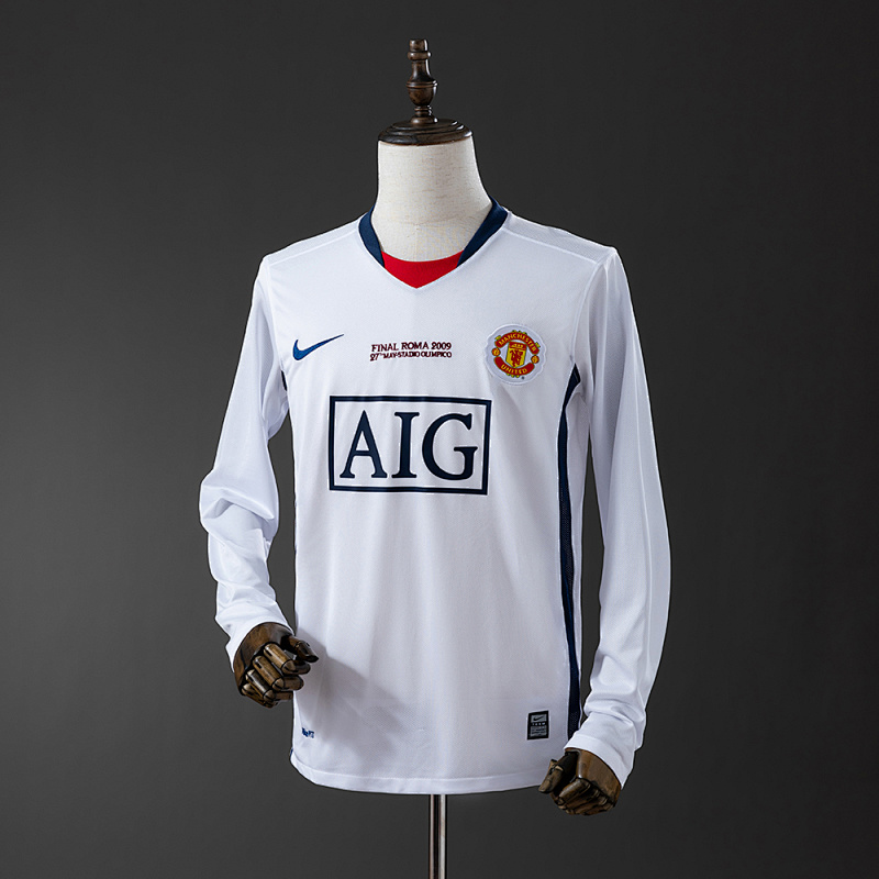 Manchester United 2008/09 Away Champions League Edition Long Sleeve Retro Jersey