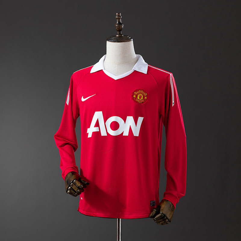 Manchester United 2010/11 Home Long Sleeve Retro Jersey