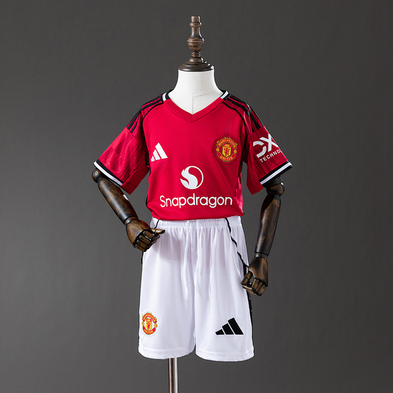Manchester United 25/26 Home kids kit Jersey