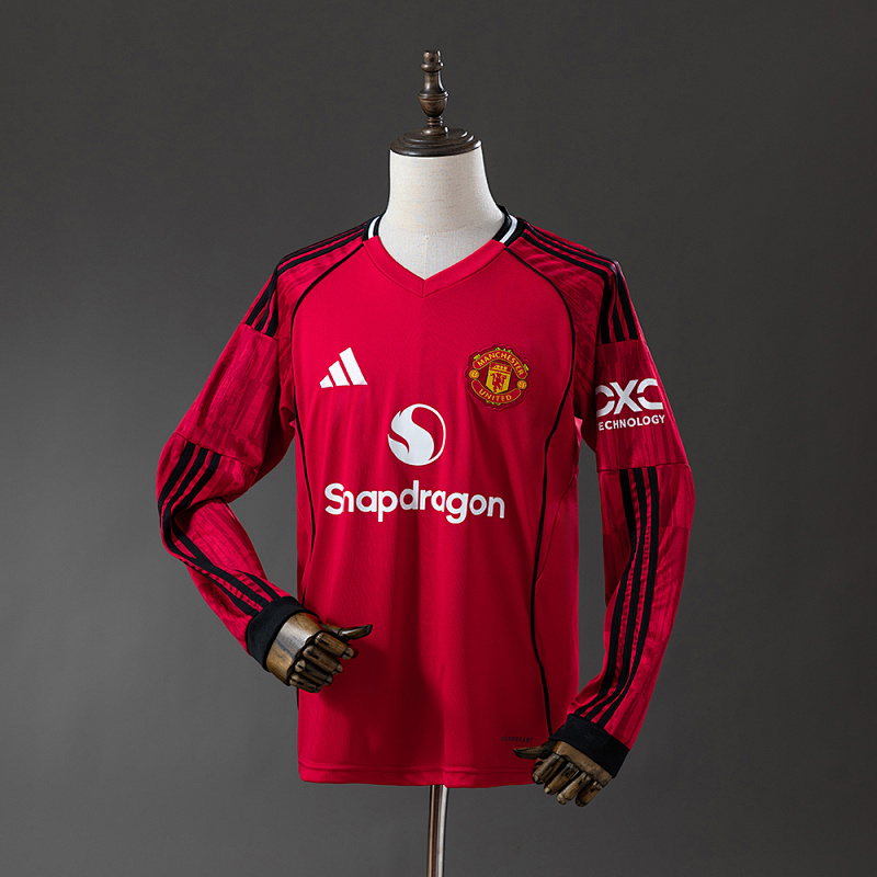 Manchester United 25/26 Home Long Sleeve Jersey