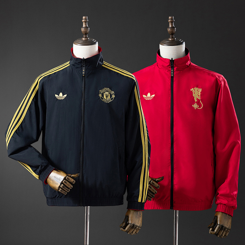 Manchester United Reversible Jacket Windbreaker - Black & Red