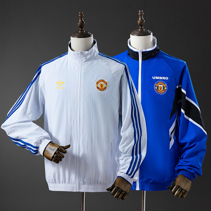 Manchester United Reversible Jacket Windbreaker - White & Blue