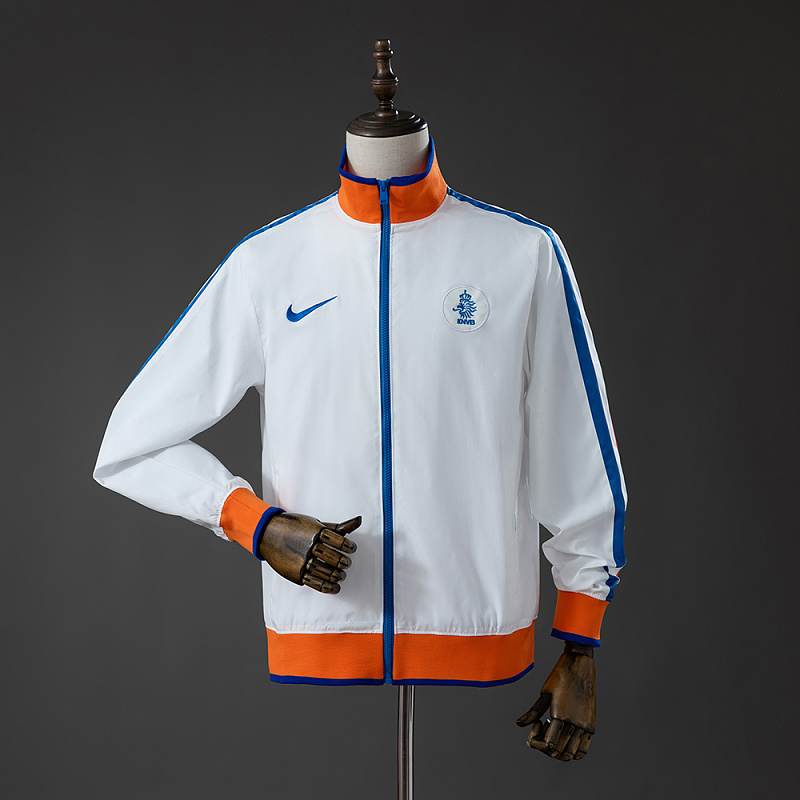 Netherlands 10/11 Retro Windbreaker White