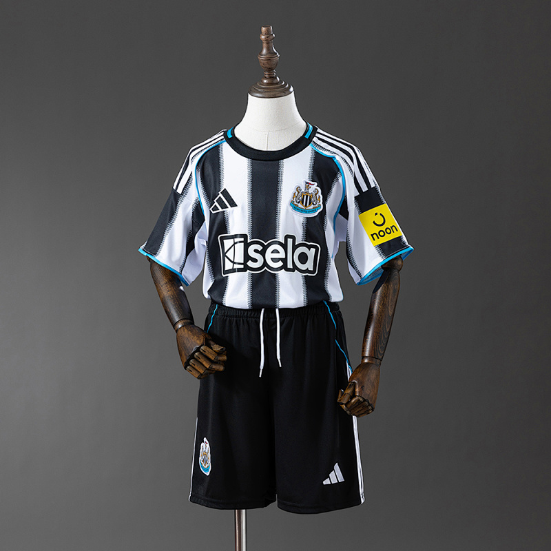 Newcastle United 25/26 Home Full kids kit Jersey :