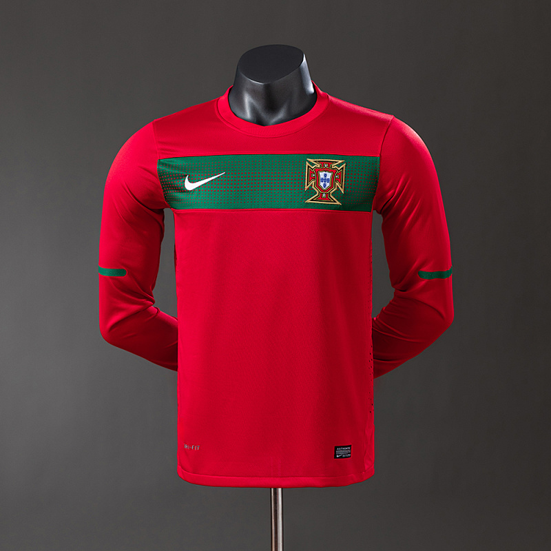 Portugal 2010 Player Version Retro Long Sleeve Home Jersey