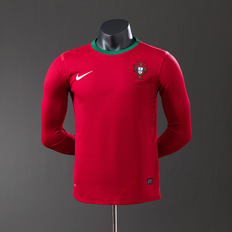 Portugal 2012 Home Long Sleeve Player Version Retro Jersey