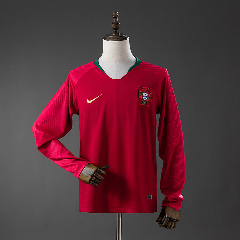 Portugal 2018 Home Long-Sleeved Retro Jersey