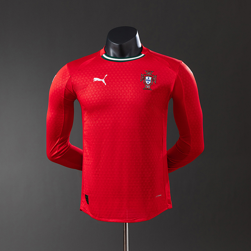 Portugal 2025 Home Long Sleeve Player Version Jersey