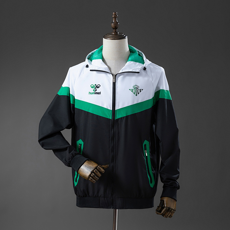 Real Betis Windbreaker - Fern Green & White & Black