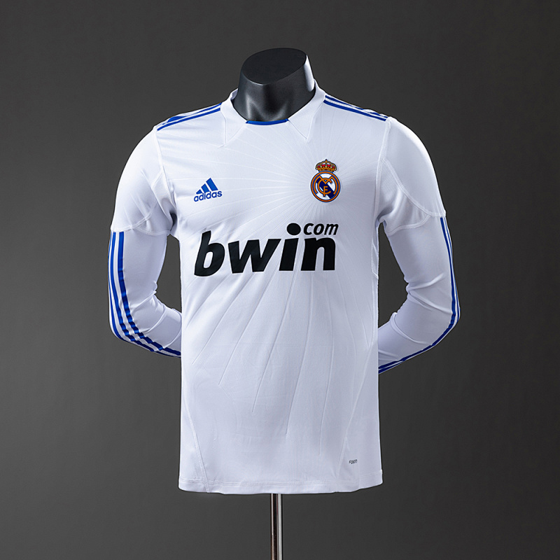 Real Madrid 10/11 Home Long Sleeve Player Version Retro Jersey