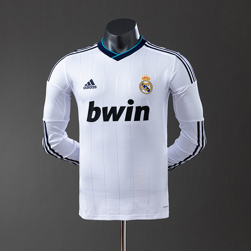 Real Madrid 12/13 Home Long Sleeve Player Version Retro Jersey