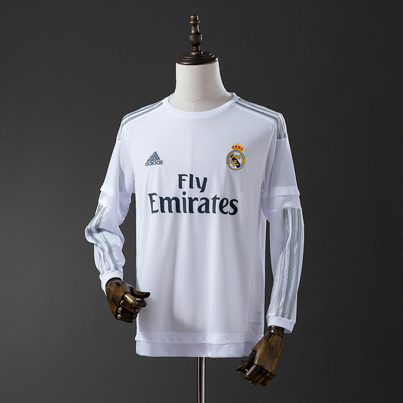 Real Madrid 15/16 Home Long Sleeve Retro Jersey